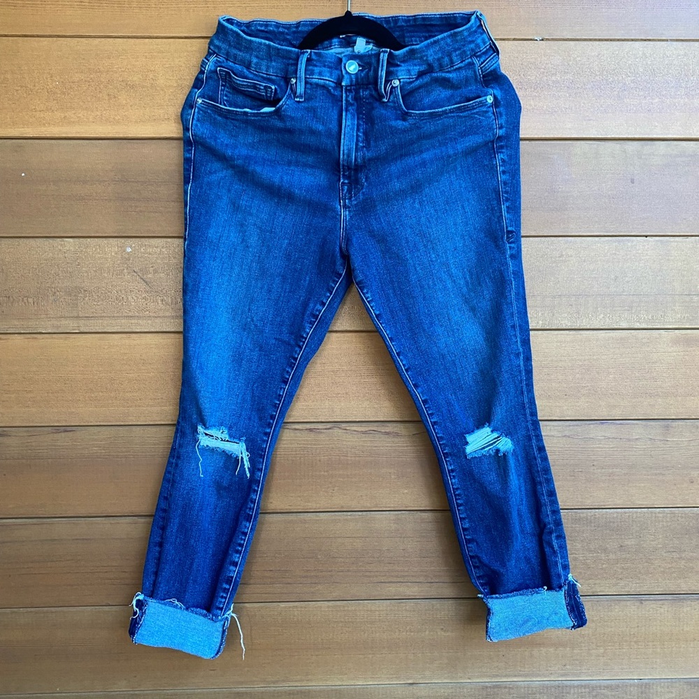 Good Legs High Waist Raw Edge Ankle Skinny Jeans
